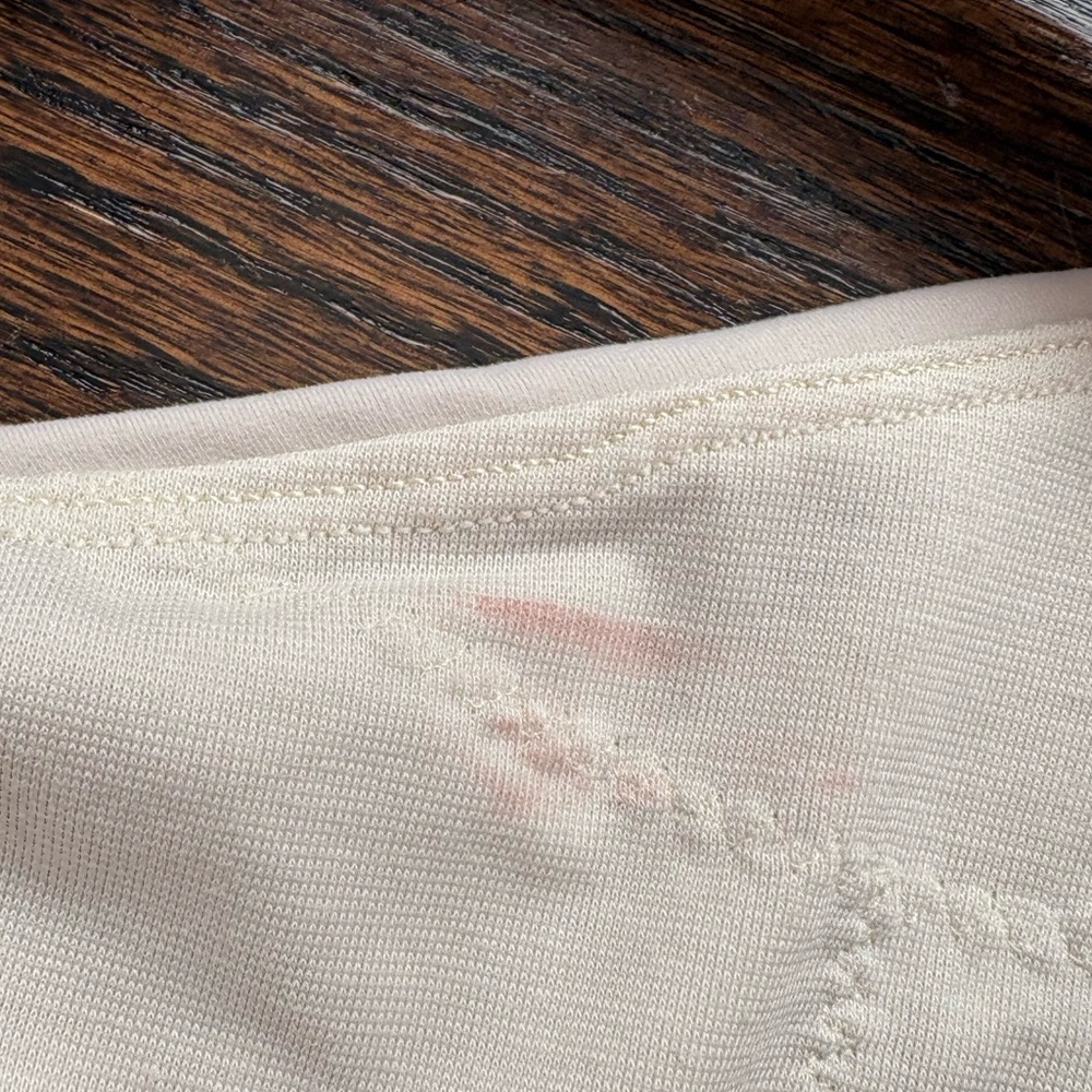 Lululemon Asymmetrical Strap Cream Tank Top with minor stain on inside - Picture 4 of 4